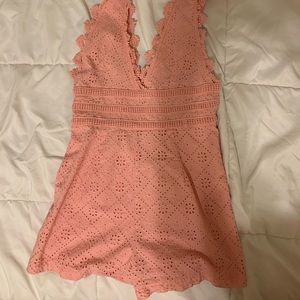 Pink forever 21 romper